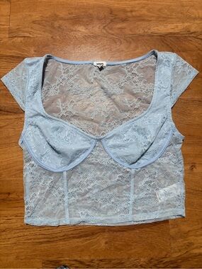 Garage blue lace top